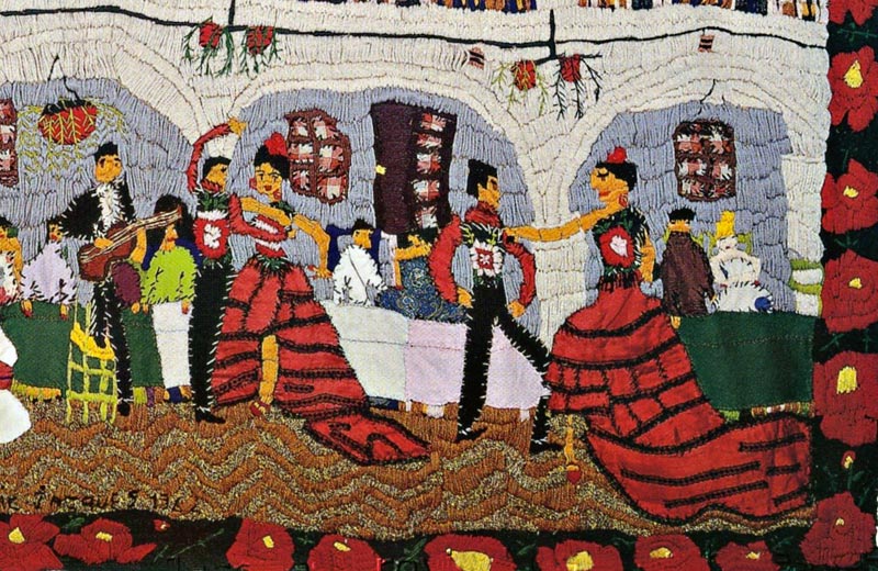 La Scène Espagnole, détail de la première tapisserie de Jacques Trovic